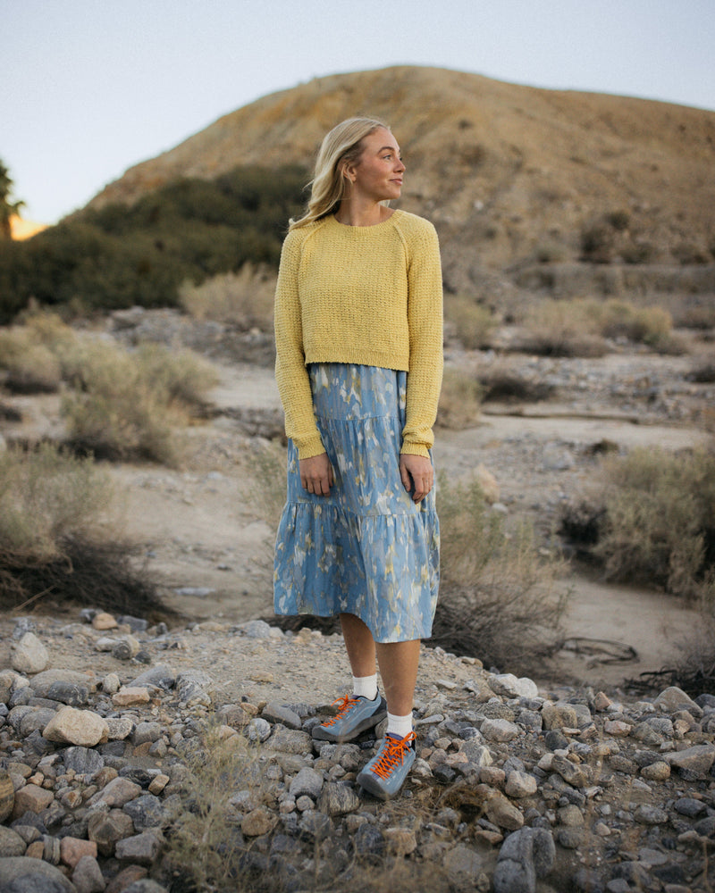 Yellow-Oversize-Cropped-Recycled-Cotton-Sweater