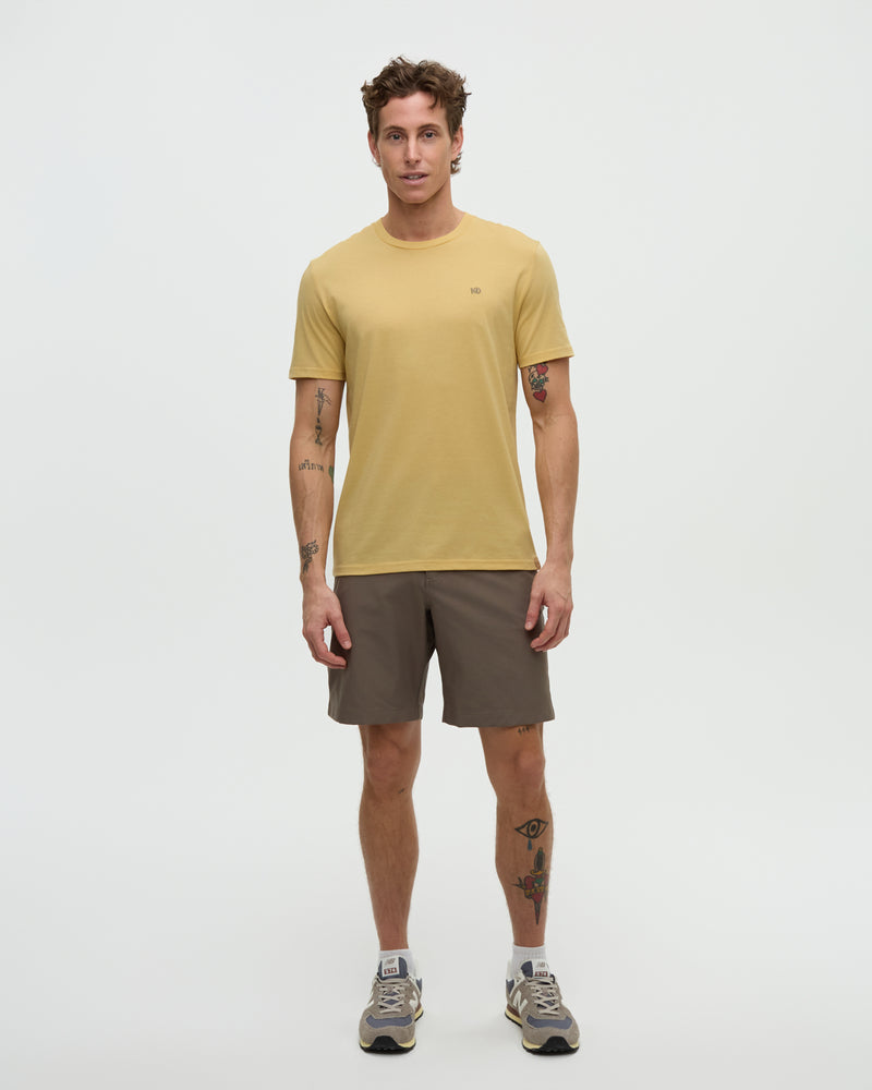 Yellow-Treeblend-Regular-Fit-Crew-Neck-T-shirt