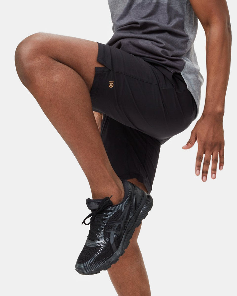 Black Men's Repreve Polyester Sport Shorts