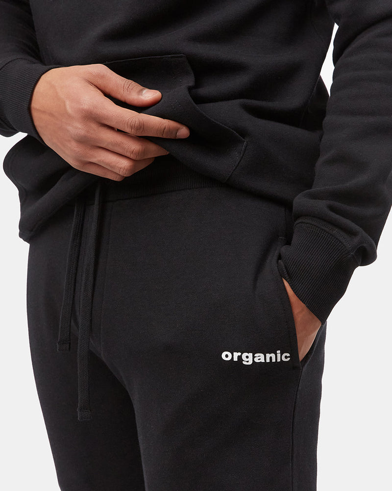 Black Men's Organic Cotton Graphic Sweatpants