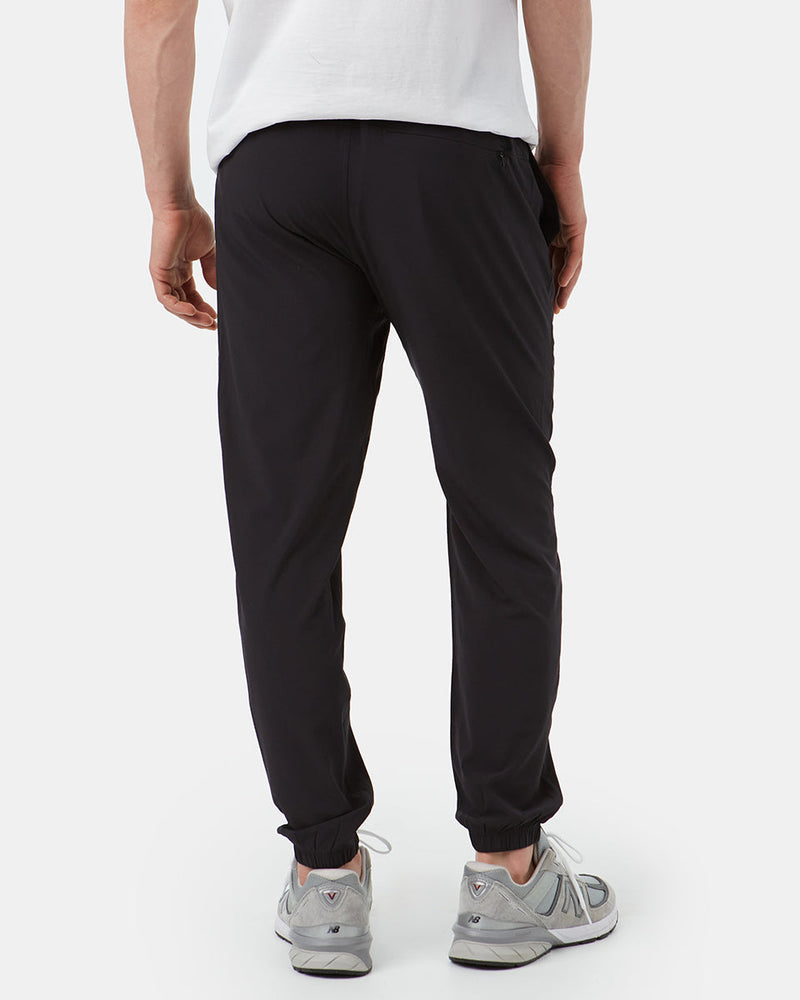 Black Men's Recycled Polyester Joggers