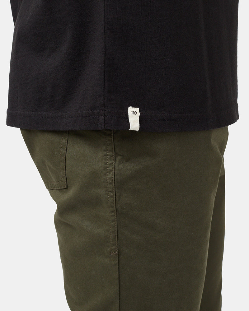 Black Men's Short Sleeve Basic Tee