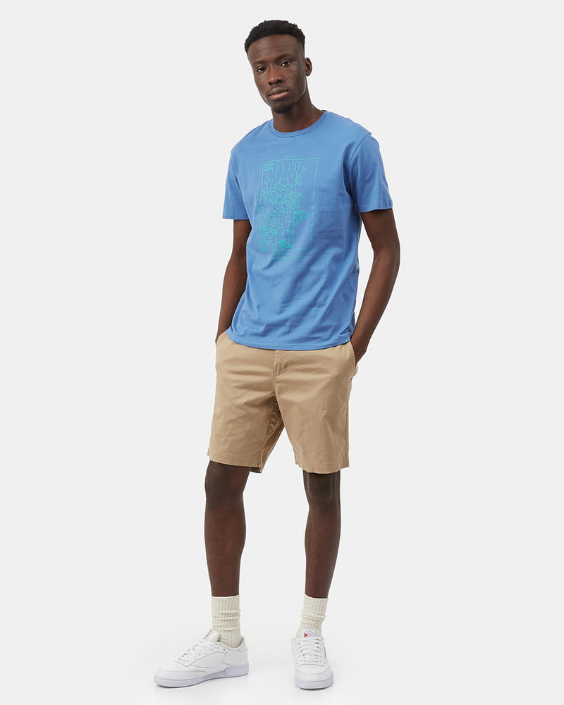 Blue Men's Graphic Print Short Sleeve Tee