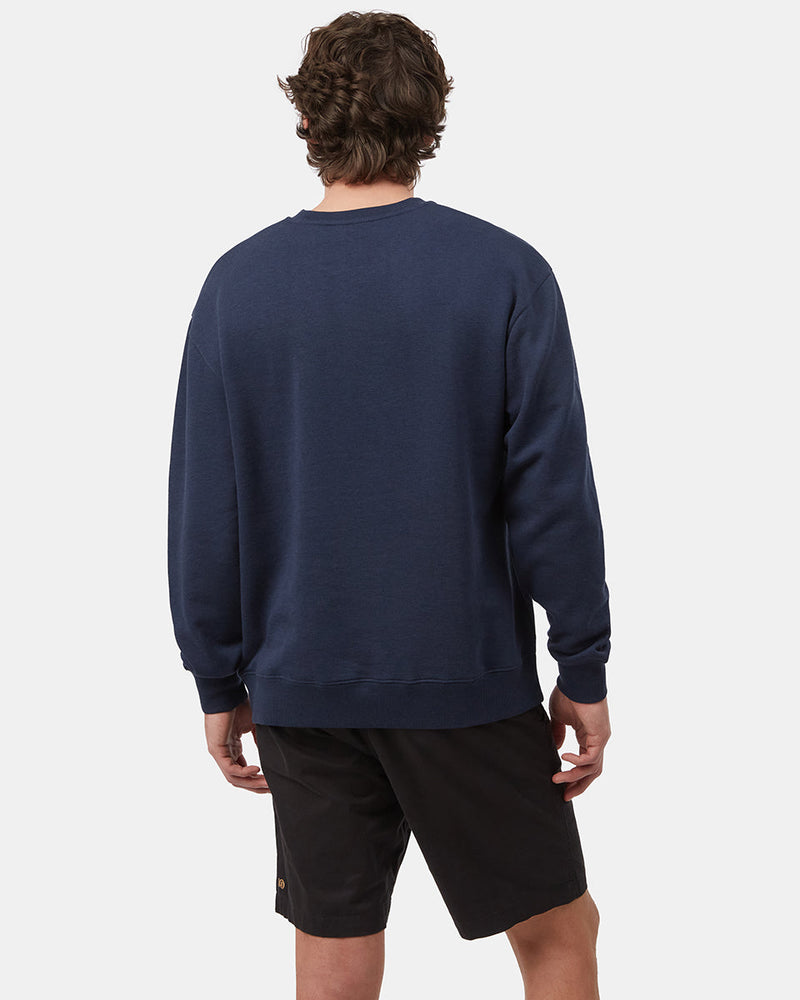 Blue Men's Long Sleeve Crew Neck Sweatshirt