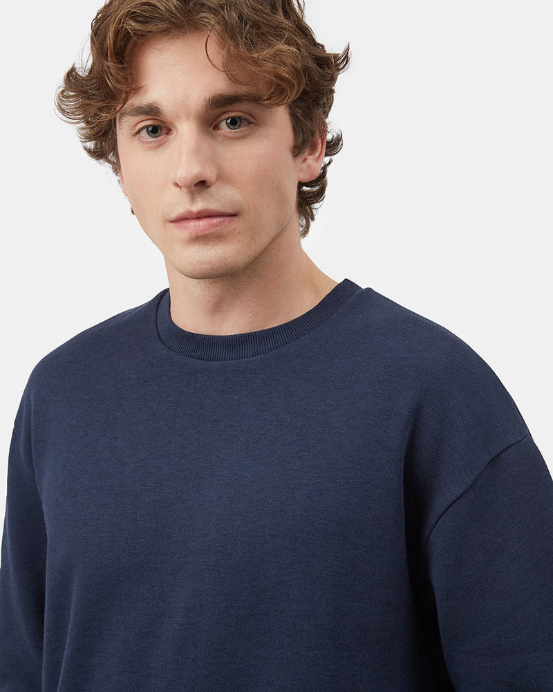 Blue Men's Long Sleeve Crew Neck Sweatshirt