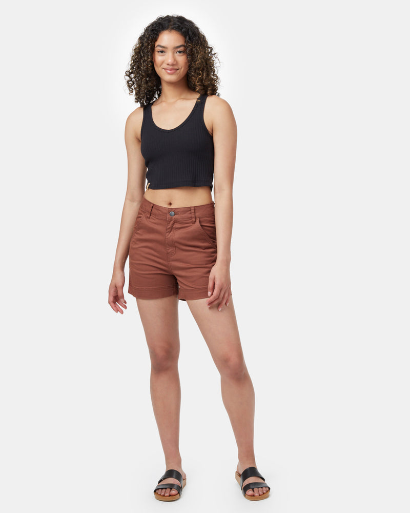 Brown Women's High Rise Short