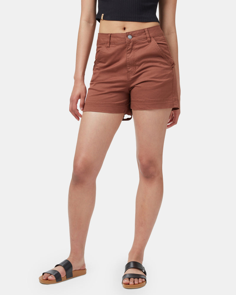 Brown Women's High Rise Short