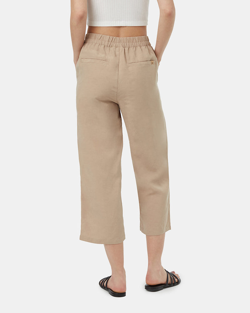 Brown-Womens-Cropped-Wide-Leg-Trousers