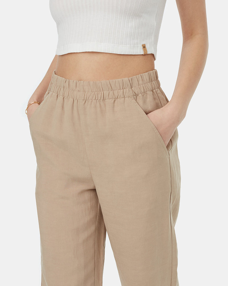 Brown-Womens-Cropped-Wide-Leg-Trousers