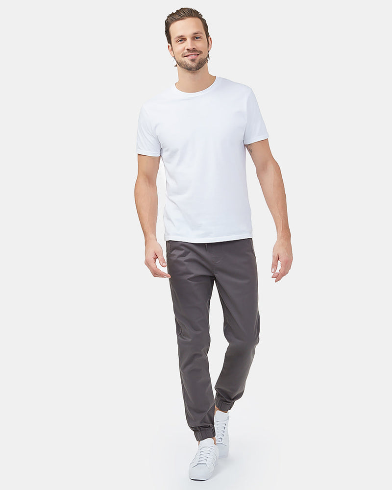 Gray Men's Twill Joggers