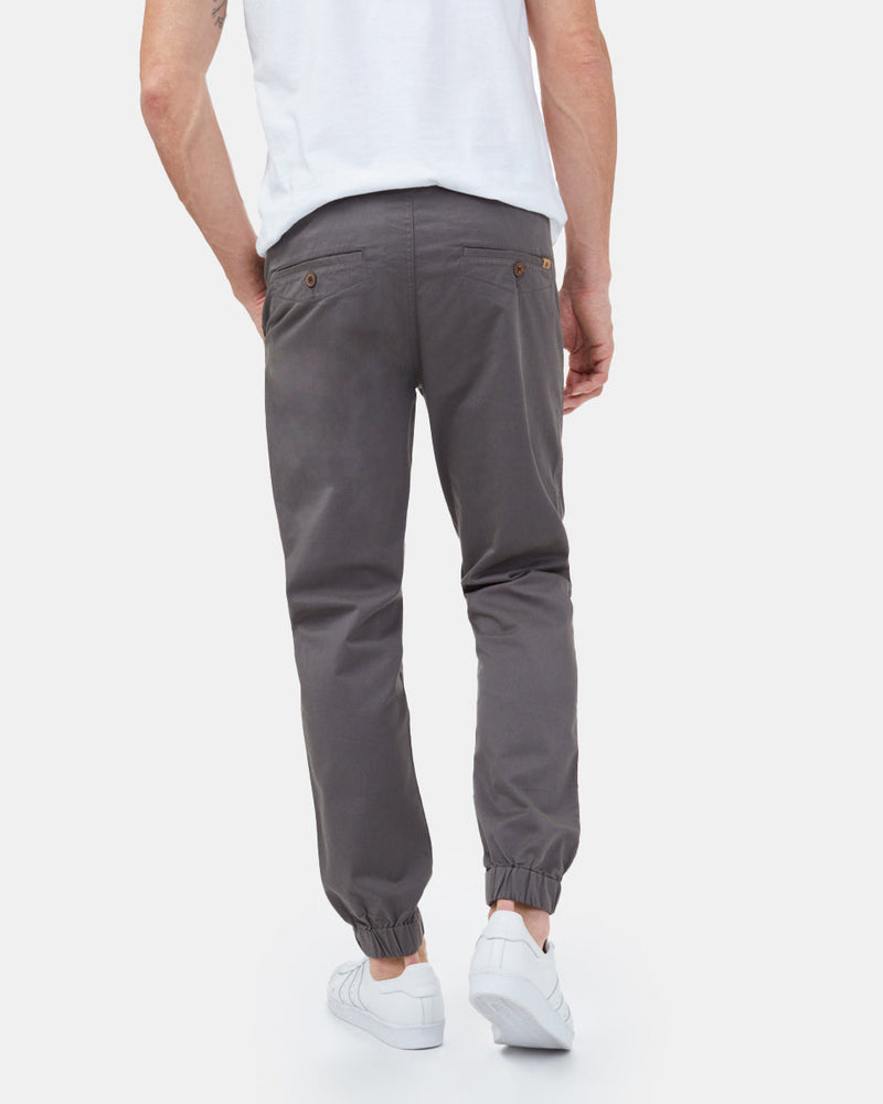 Gray Men's Twill Joggers