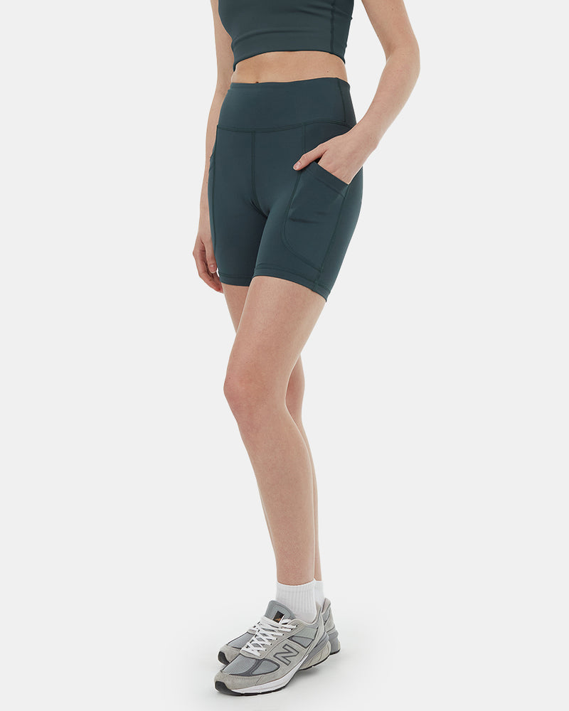 Green Women's High-Rise Biker Short