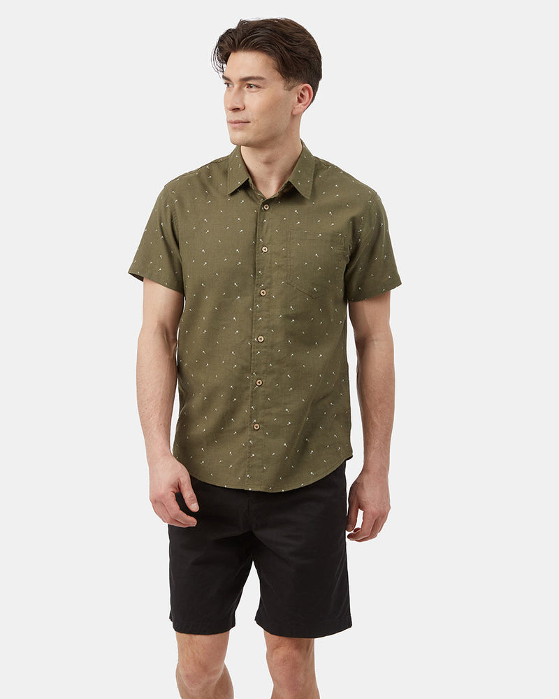 Green Men's Short Sleeve Polo Neck Shirt