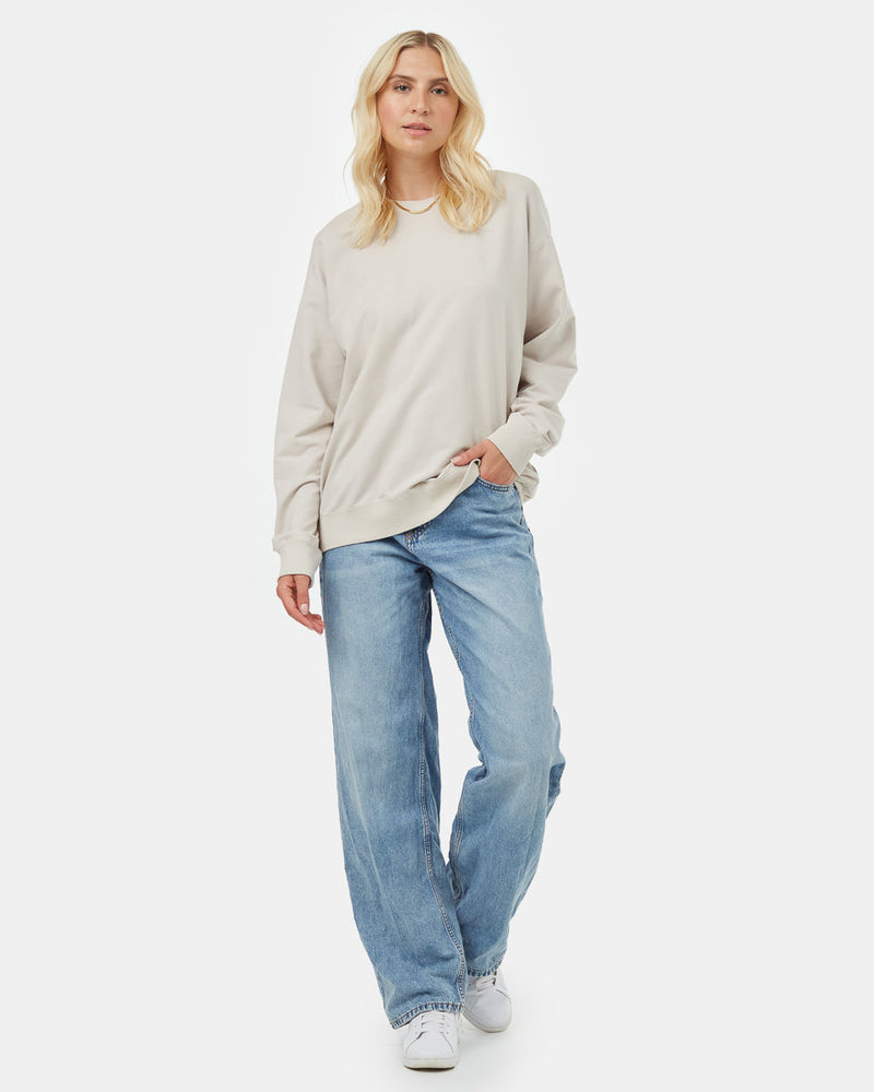 Grey_Womens_Organic_Cotton_Hoodie *Model is 5'10", wearing size S