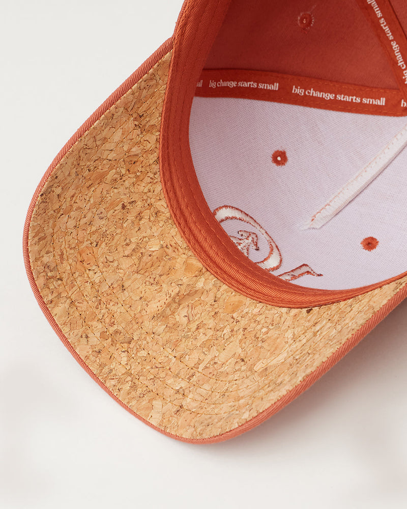 Orange-Adjustable-Cork-Baseball-Cap
