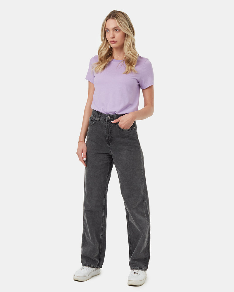 Purple-Recycled-Polyester-Crew-Neck-T-Shirt