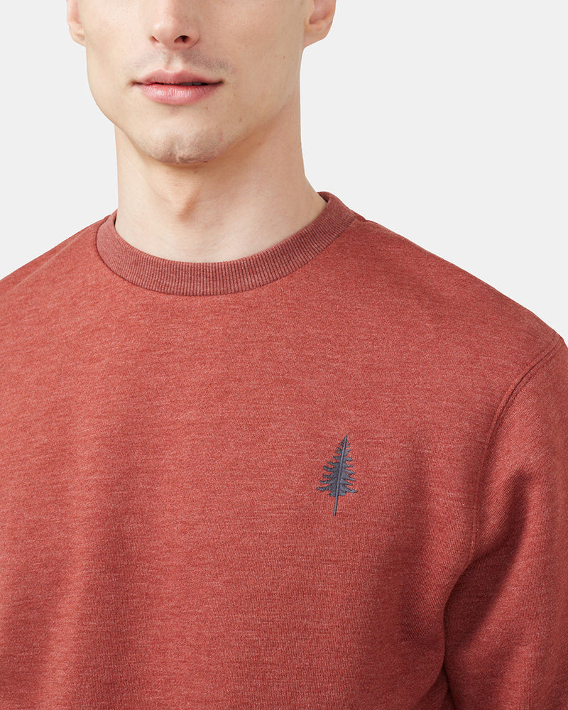 Red Men's Long Sleeve Crew Neck Sweatshirt