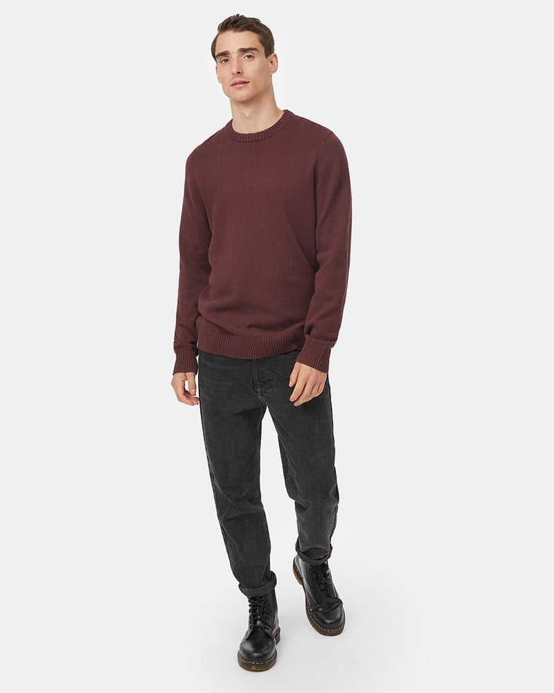 Red Men's Organic Cotton Knit Jumper