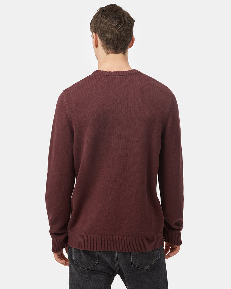 Red Men's Organic Cotton Knit Jumper