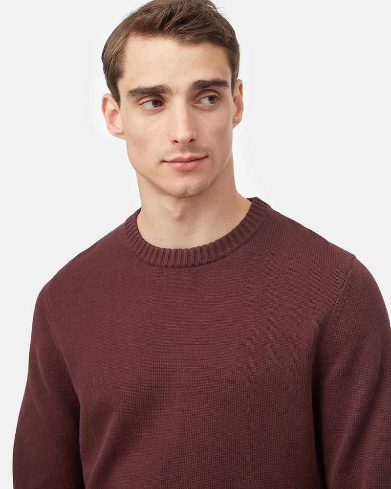 Red Men's Organic Cotton Knit Jumper