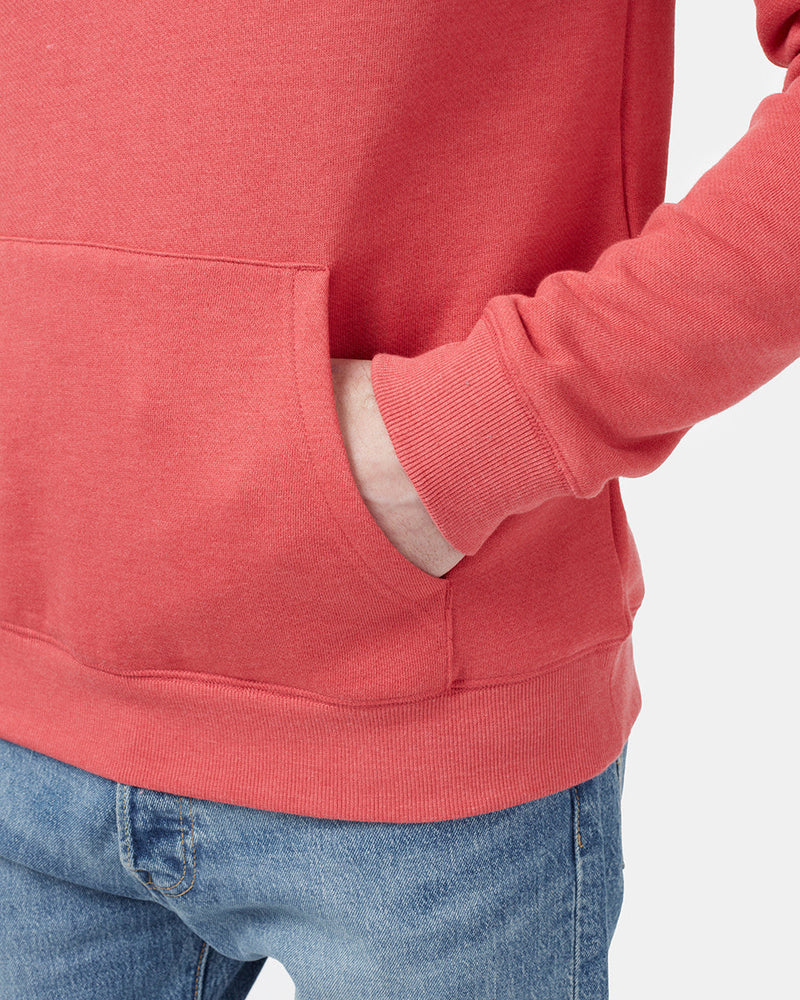 Red Organic Cotton Button Hoodie