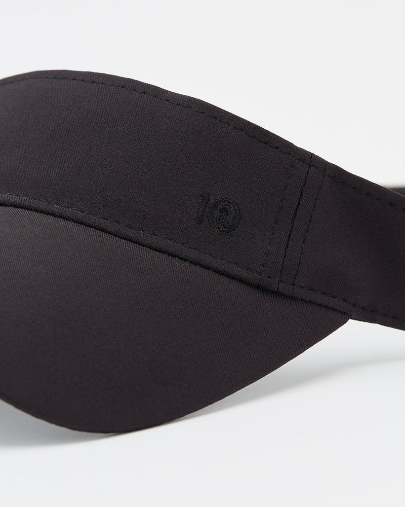 Black Recycled Polyester Sun Visor Hat