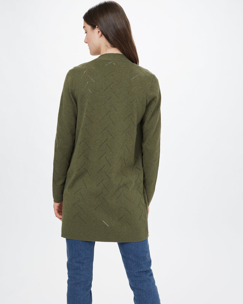 Green Women's Organic Knit Cardigan