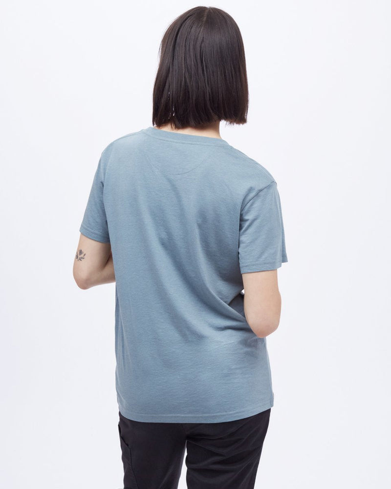 Blue Embroidered Graphic Tee