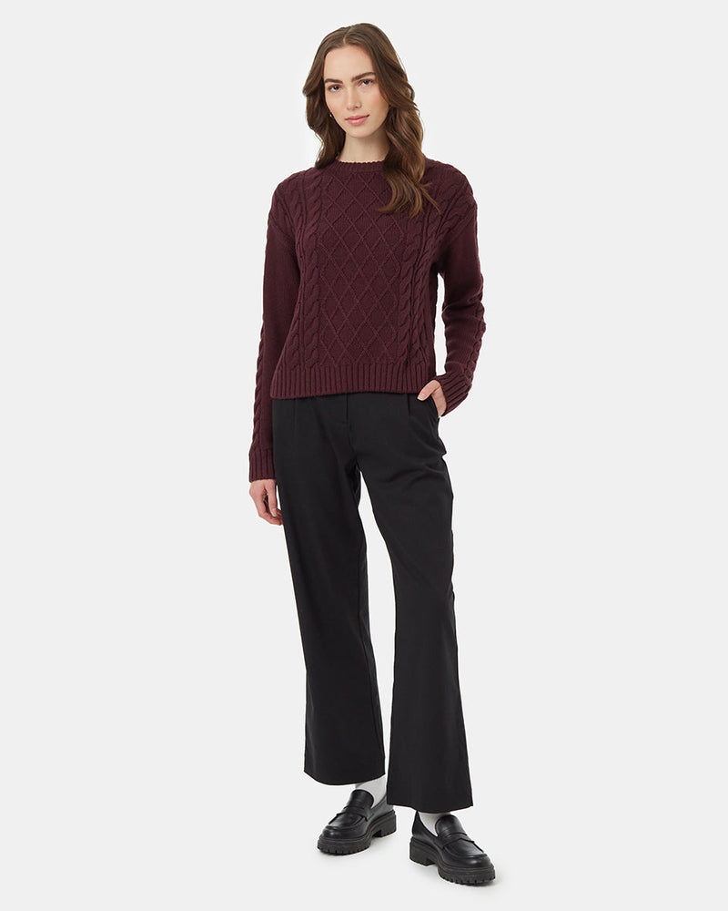Burgundy-Women_s-Knit-Wool-Ribbed-Jumper