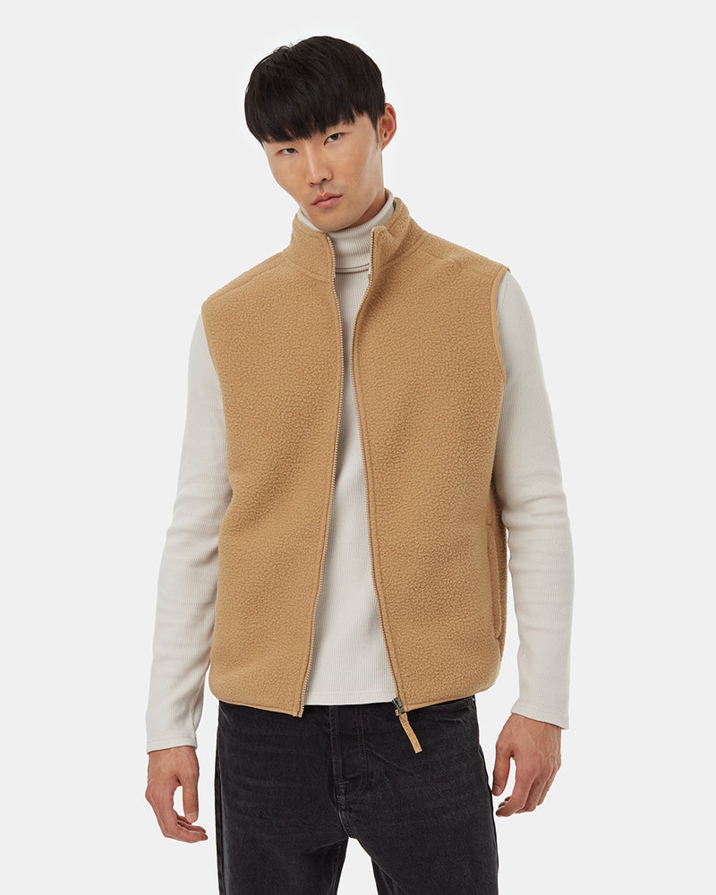 Men's Recycled Polyester Fleece Zip-Up Vest