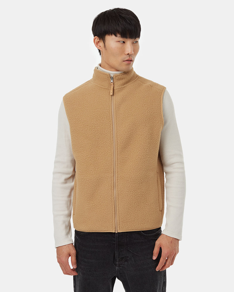 Men's Recycled Polyester Fleece Zip-Up Vest