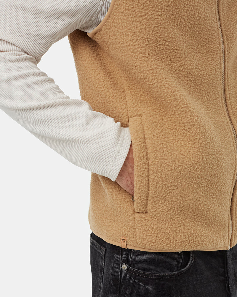 Men's Recycled Polyester Fleece Zip-Up Vest