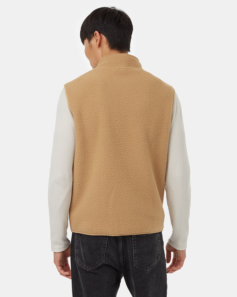 Men's Recycled Polyester Fleece Zip-Up Vest