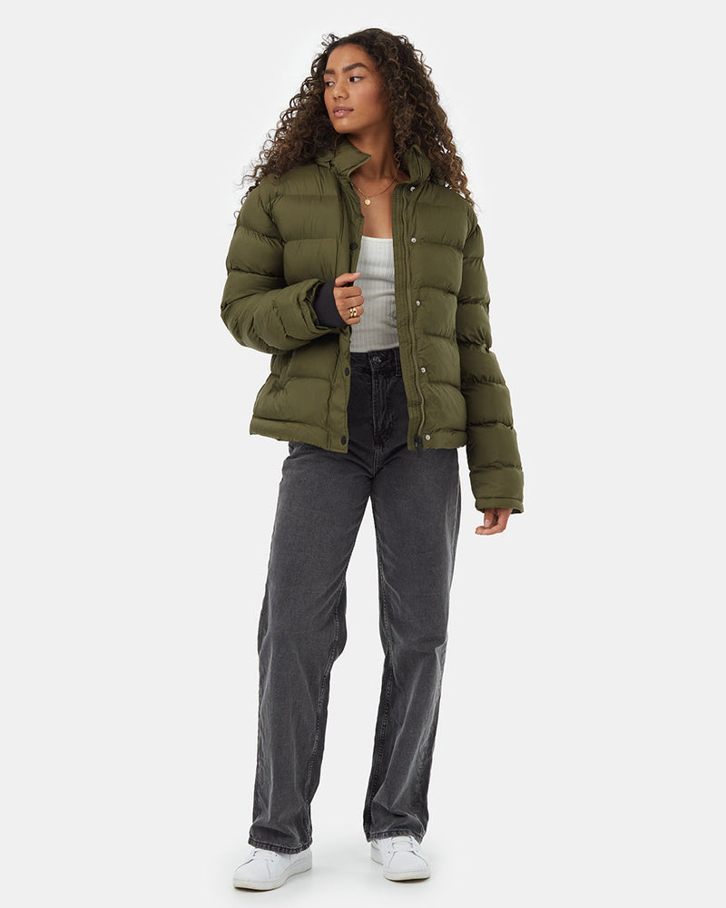 Water-Resistant Mid-Length Puffer Jacket