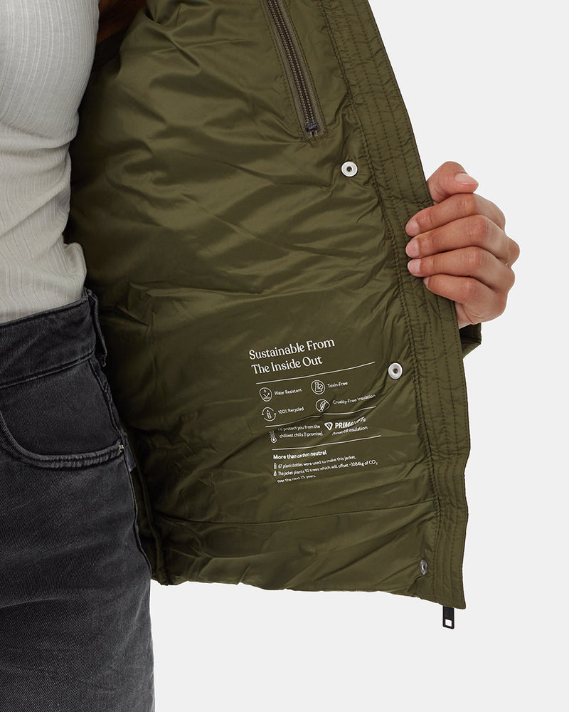 Water-Resistant Mid-Length Puffer Jacket