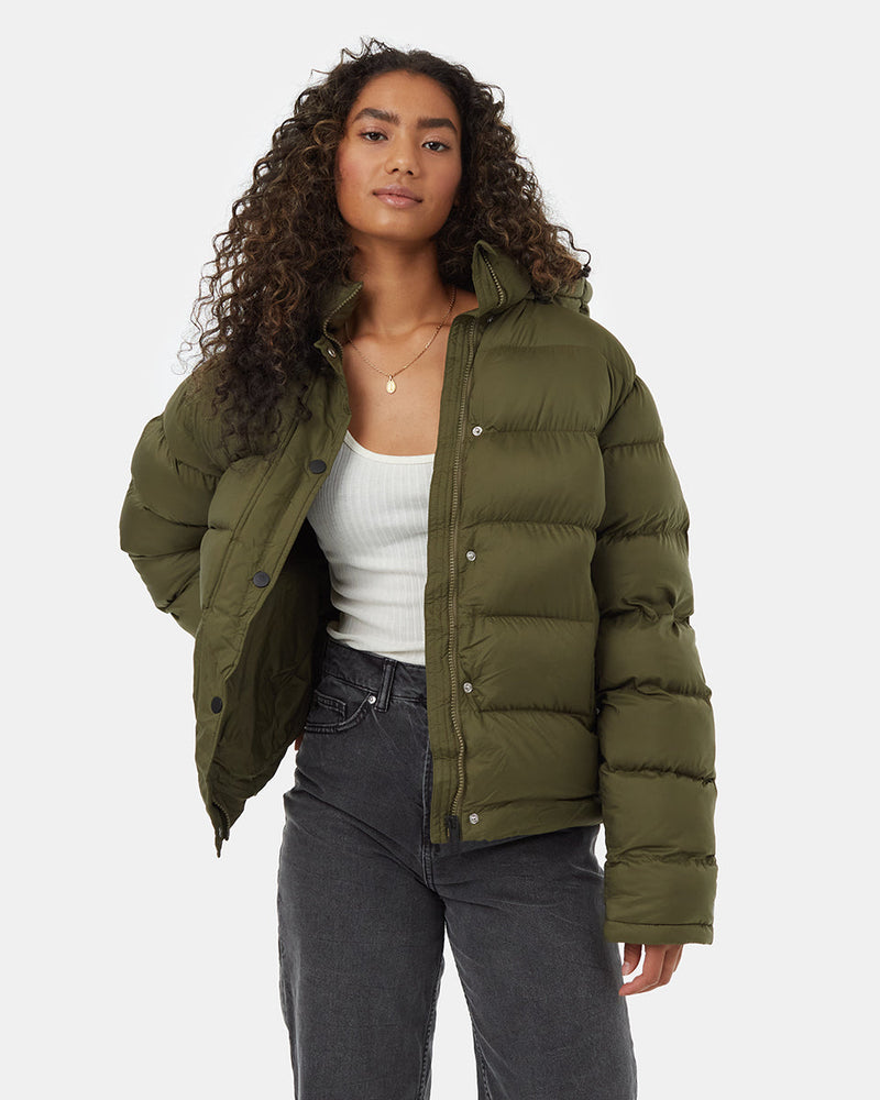 Water-Resistant Mid-Length Puffer Jacket