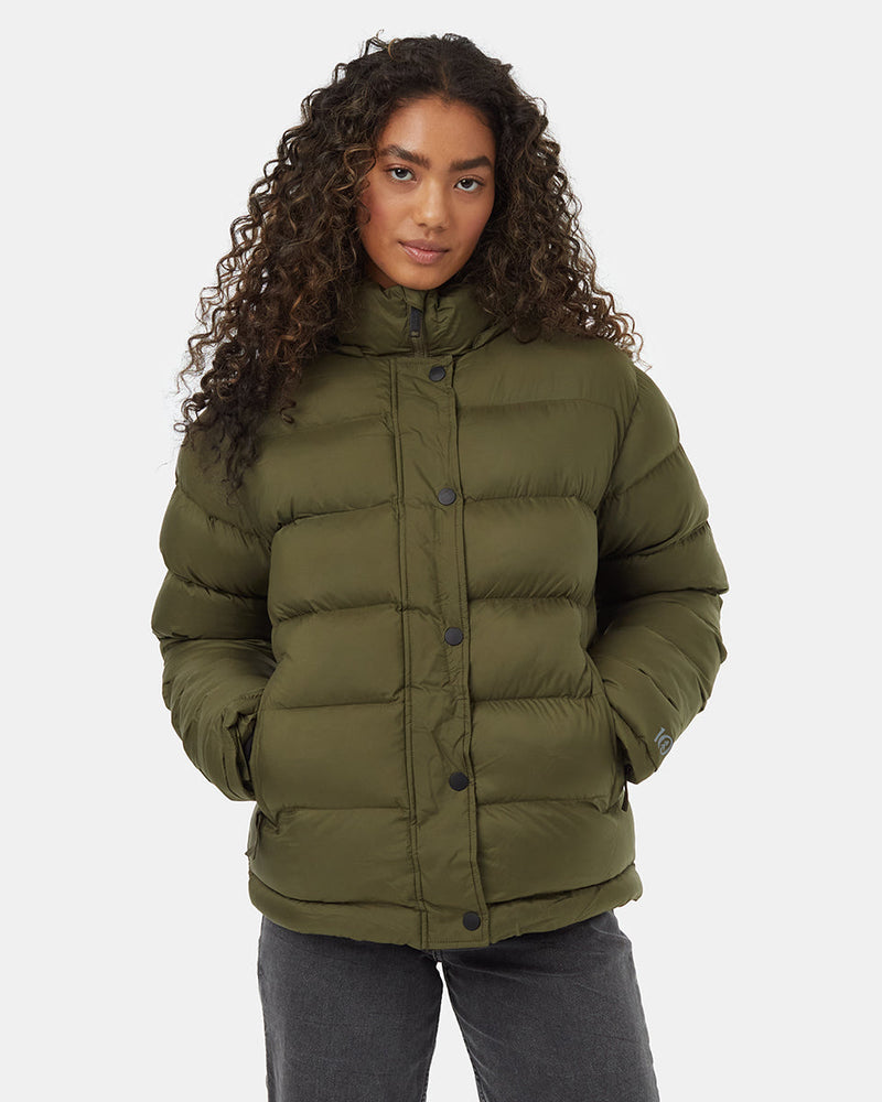 Water-Resistant Mid-Length Puffer Jacket