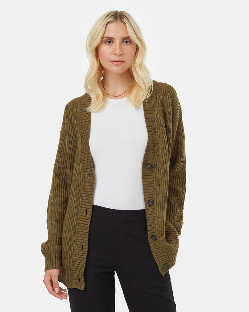 Women's Oversized Long Wool Cardigan