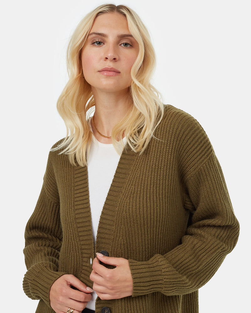 Women's Oversized Long Wool Cardigan