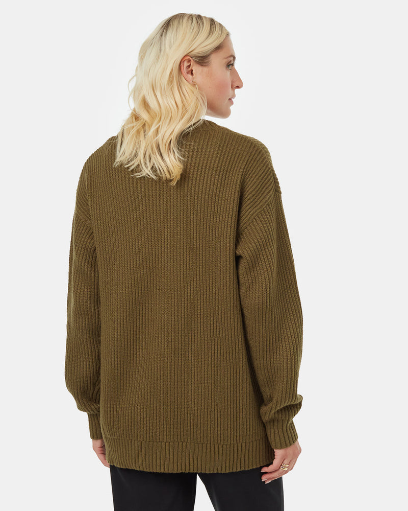 Women's Oversized Long Wool Cardigan